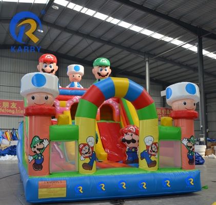 Commercial Grade 6*4m Performance Inflatable Bouncy Castle with Obstacle Slide Combo