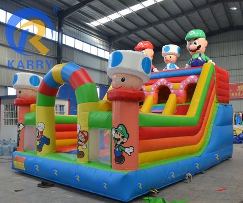 Commercial Grade 6*4m Performance Inflatable Bouncy Castle with Obstacle Slide Combo