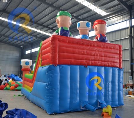 Commercial Grade 6*4m Performance Inflatable Bouncy Castle with Obstacle Slide Combo