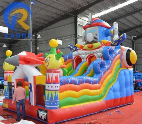 Commercial Grade 6*4m Performance Inflatable Bouncy Castle with Obstacle Slide Combo
