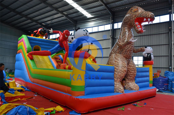 Large Inflatable Slide and Bouncer House for Commercial Grade Spiderman in 2024 Park