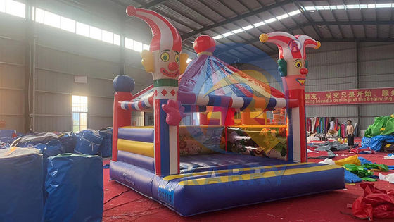 Age Range 5-7 Years Inflatable Candy Bouncy Castle with Small Slide and Obstacle