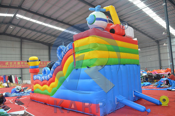 PORTABLE Fun City Park Inflatable Bouncer Combo With Slide For Children's Entertainment