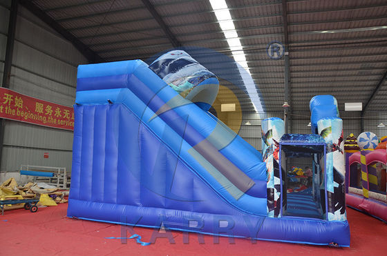 Custom Logo Accepted Inflatable Bounce House with Two Slides According to Your Needs