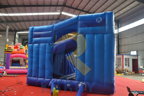 Custom Logo Accepted Inflatable Bounce House with Two Slides According to Your Needs
