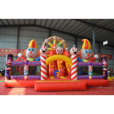 Kids outdoor playground inflatable castle slide combo bounce house with slide