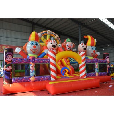 Kids outdoor playground inflatable castle slide combo bounce house with slide