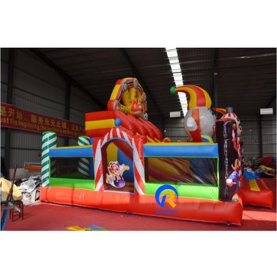 Kids outdoor playground inflatable castle slide combo bounce house with slide