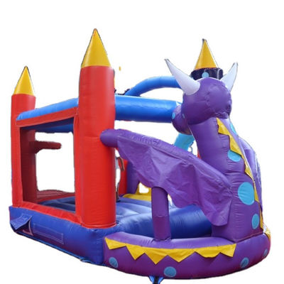Newly Designed Outdoor Commercial Mini Purple Little Monster Bouncy Castle Slide Combo