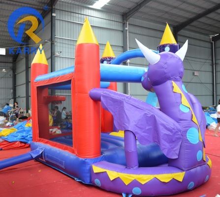 Newly Designed Outdoor Commercial Mini Purple Little Monster Bouncy Castle Slide Combo