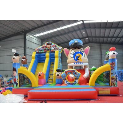 Customized Size Inflatable Bounce House for Indoor Cartoon Puppy Pow Patrol Theme