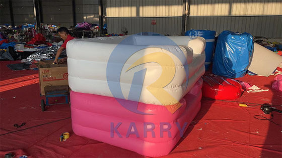 EN71/CE Certified White Commercial Inflatable Bouncy Castle with Slide and Ball Pool