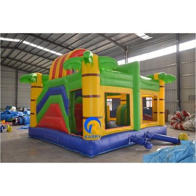 Customize Accepted Cartoon Lion PVC Inflatable Bouncer Slide Combo for Children's Play