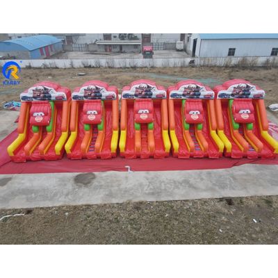 Adult Bouncy Double Slide Inflatable Water Slide Pool Cars for Outdoor Entertainment