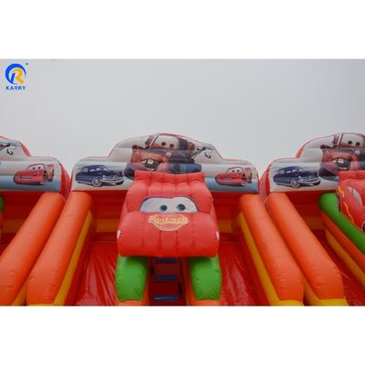 Adult Bouncy Double Slide Inflatable Water Slide Pool Cars for Outdoor Entertainment
