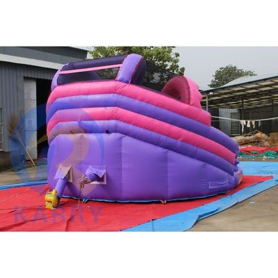 Pink LOL Theme Inflatable Castle Jumping Commercial Combo Bounce House with Slide