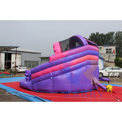 Pink LOL Theme Inflatable Castle Jumping Commercial Combo Bounce House with Slide