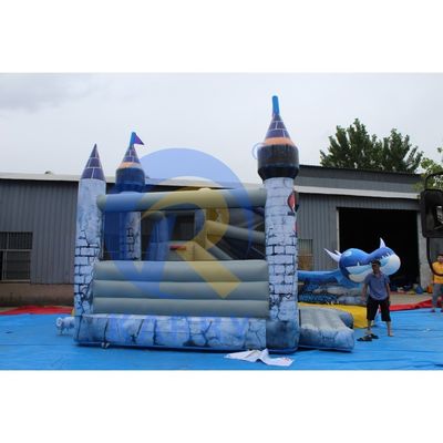 Accessories Repair Kits Included in Trend 3D Blue Dragon Inflatable Castle with Slide