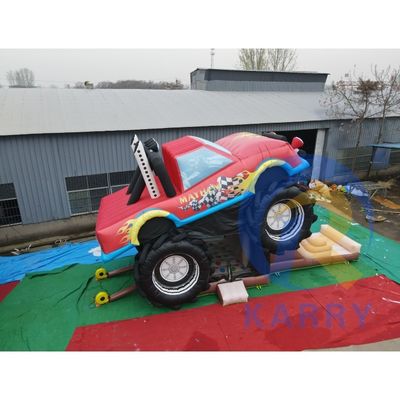 Commercial Red Off-Road Vehicle Inflatable Castle Jumping Combo for Kids and Adults