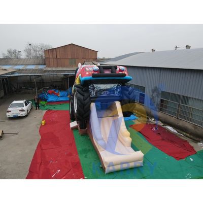 Commercial Red Off-Road Vehicle Inflatable Castle Jumping Combo for Kids and Adults