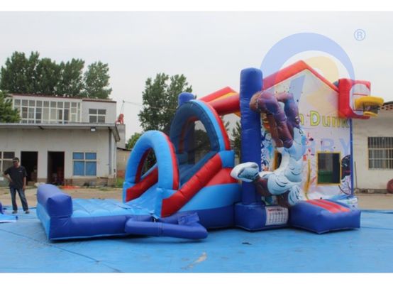 PORTABLE PVC Basketball Amusement Park Jumping Bouncy Castle with Slide 14 Years up