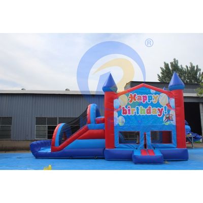 Unisex Inflatable Castle Jumping Commercial Combo Bounce House with Obstacle Slide