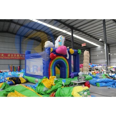 Unisex PVC Inflatable Bouncing Combo with Slide and Unicorn Castle Inflatable Bounce