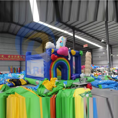 Unisex PVC Inflatable Bouncing Combo with Slide and Unicorn Castle Inflatable Bounce