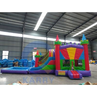 Kids Outdoor Playground Castle Slide Combo Inflatable Bounce House with Slide