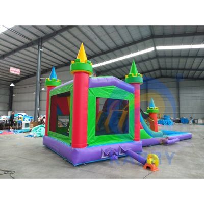 Kids Outdoor Playground Castle Slide Combo Inflatable Bounce House with Slide