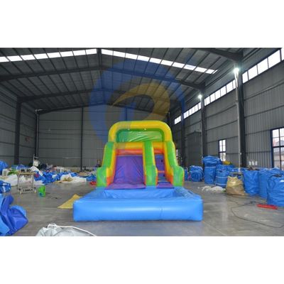 Large Adult Size Commercial Water Slide Inflatable with Pool Max Capacity 100-500kg