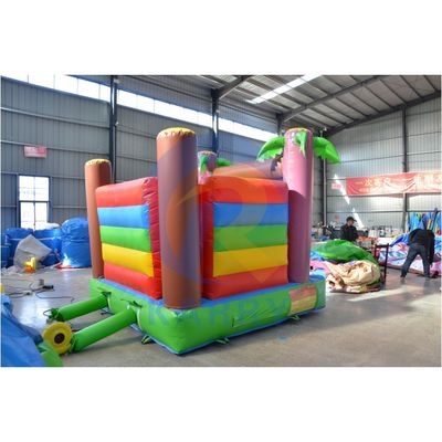 Cartoon Little Monkey Mini Inflatable Castle Slide Combination for Indoor Play