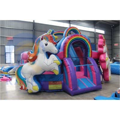 Standards CE Double Unicorn Inflatable Castle Bounce House for Kids Outdoor Playground