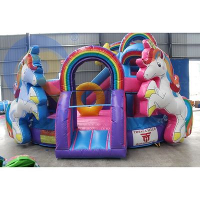 Standards CE Double Unicorn Inflatable Castle Bounce House for Kids Outdoor Playground