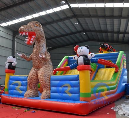Party Events Dinosaur Spider-Man Panda Combination Inflatable Bouncy Castle with Slide