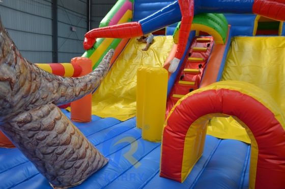 Party Events Dinosaur Spider-Man Panda Combination Inflatable Bouncy Castle with Slide