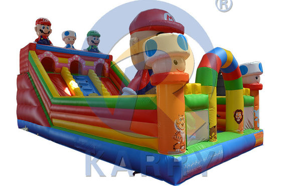 EN71/CE Certified Inflatable Mario Theme Park Bouncer House Slide for Kids and Adults