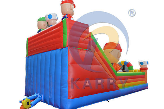 EN71/CE Certified Inflatable Mario Theme Park Bouncer House Slide for Kids and Adults