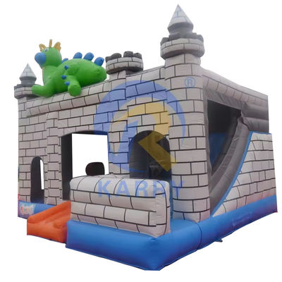 Dino Commercial Bouncy Inflatable Castle with Slide and Accessories Repair Kits