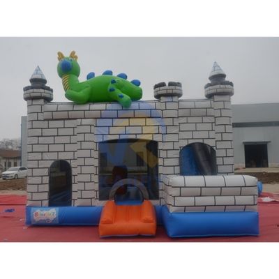 Dino Commercial Bouncy Inflatable Castle with Slide and Accessories Repair Kits