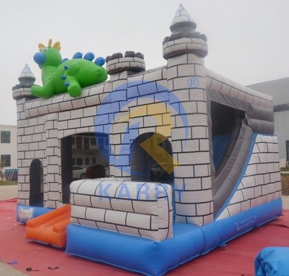 Dino Commercial Bouncy Inflatable Castle with Slide and Accessories Repair Kits