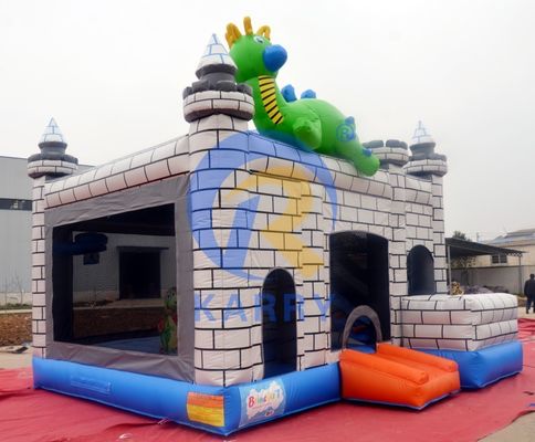 Dino Commercial Bouncy Inflatable Castle with Slide and Accessories Repair Kits