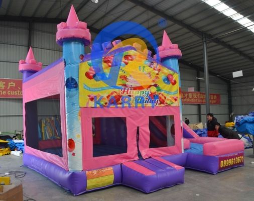14 Years up PVC Birthday Party Inflatable Jumping Castle with Slide 5*5m and Accessories