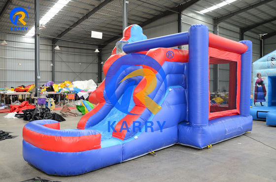 EN71/EN14960/CE Certified Spiderman Inflatable Bounce House with Water Slide and Pool