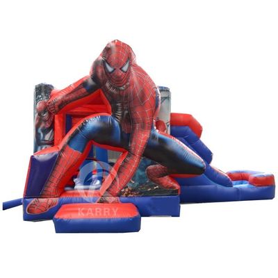 Customizable Outdoor and Indoor Kids' Spiderman Inflatable Bounce House with Slide