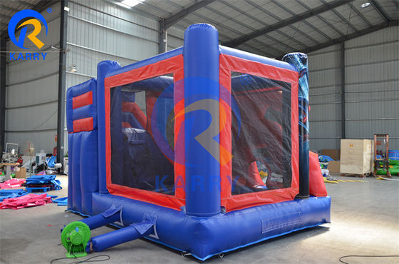 Commercial Inflatable Spiderman Bounce House with Slide EN14960 Certified PVC Material