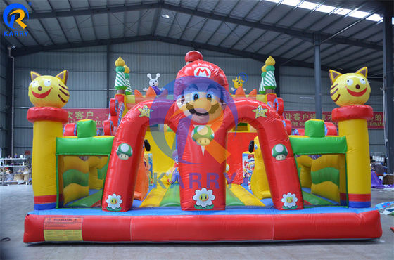 Customized Color Commercial Grade Outdoor Inflatable Mario Theme Bouncer Slide Combo