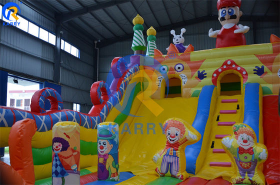 Customized Color Commercial Grade Outdoor Inflatable Mario Theme Bouncer Slide Combo