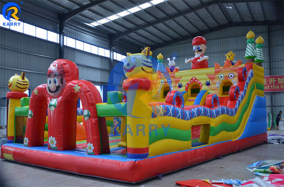 Customized Color Commercial Grade Outdoor Inflatable Mario Theme Bouncer Slide Combo