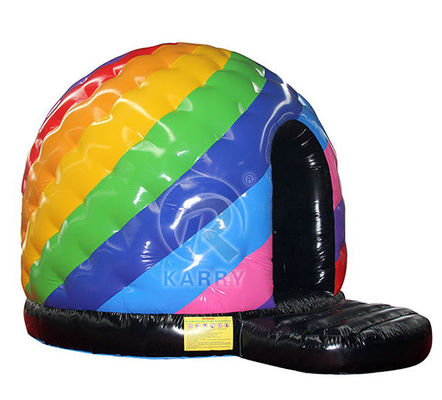 Commercial Kid Trampoline Disco Dome Bouncy Castle Inflatable Castle with Light Music